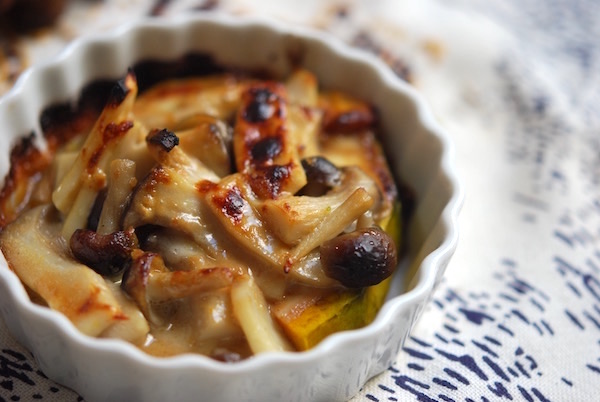 こだわりの味噌とブルーチーズが決め手！カボチャときのこのグラタン｜ 簡単レシピ