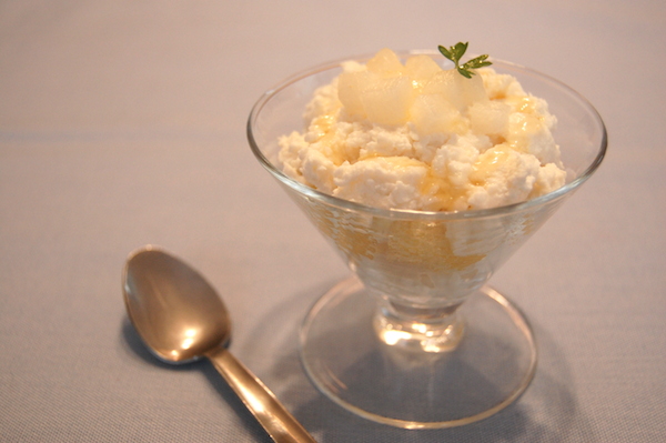 リコッタ、梨、カステラで！早ワザおもてなしデザート｜ 簡単レシピ